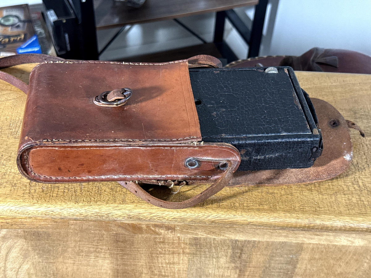Cámara Italiana Albini Alba 49 c.19101920 | Cámara Antigua de Placas 9×12 con Fuelle y Funda Original