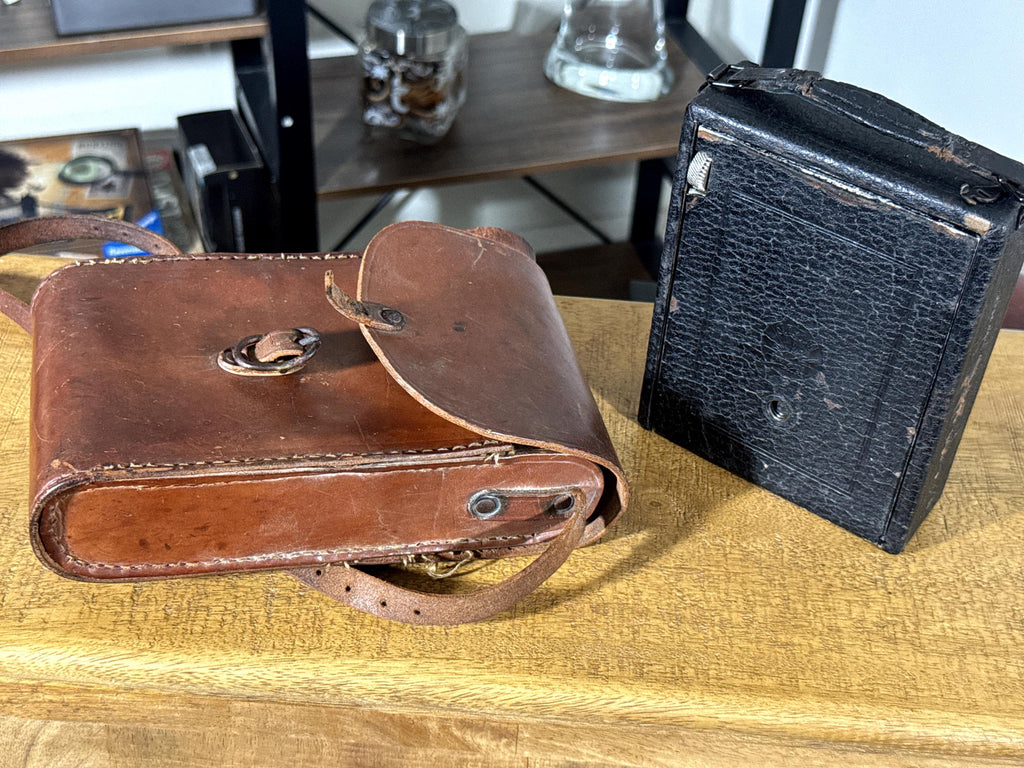 Cámara Italiana Albini Alba 49 c.19101920 | Cámara Antigua de Placas 9×12 con Fuelle y Funda Original