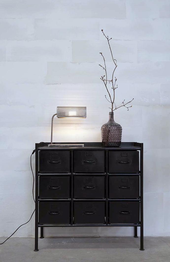 Saga Iron Dresser with 9 Drawers
