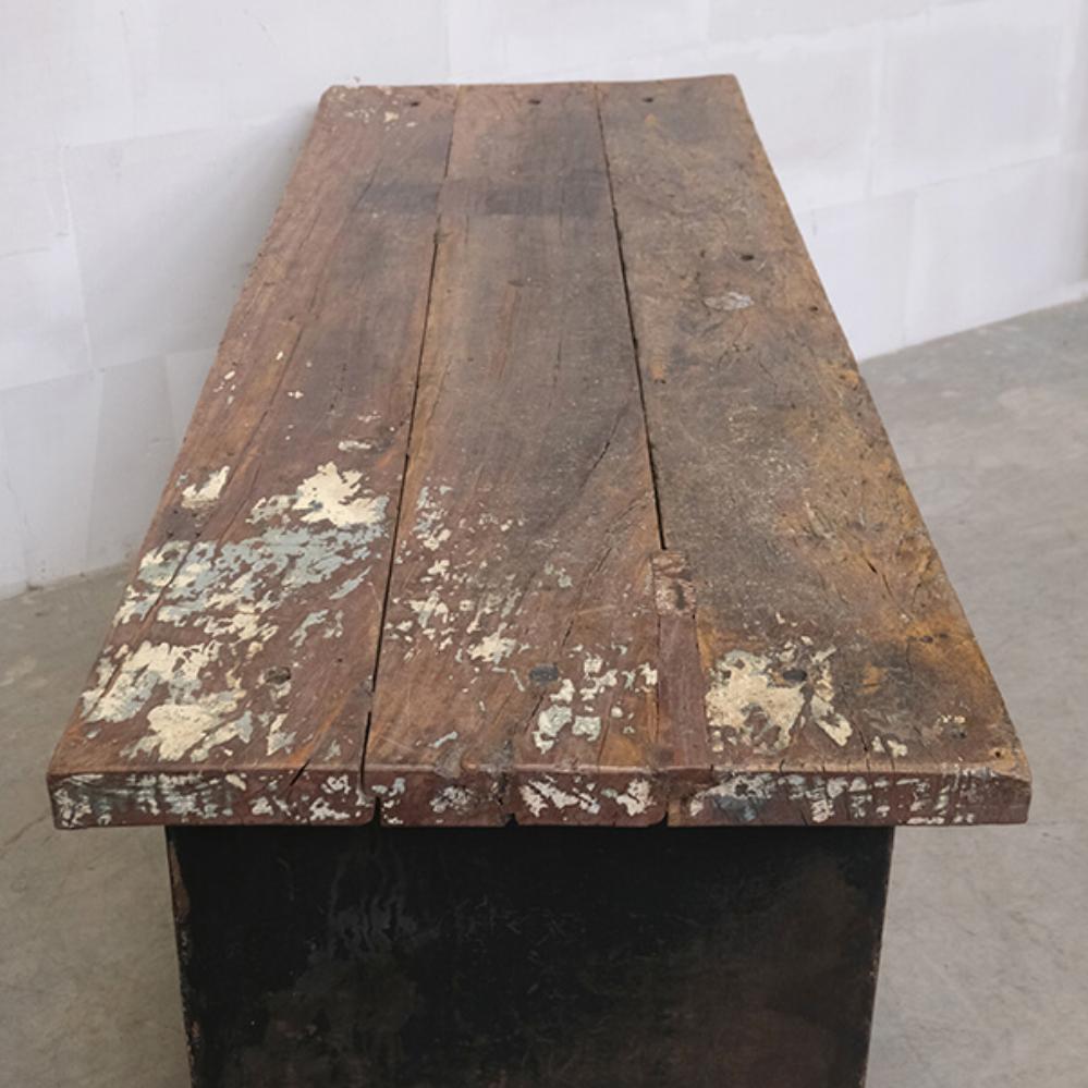 Escritorio Industrial Vintage en Madera y Metal