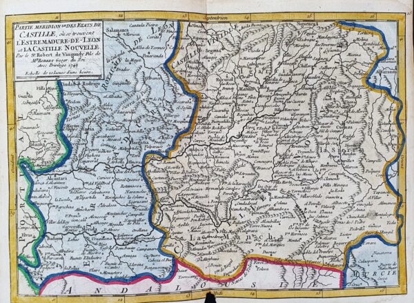 Mapa del sur de las regiones de Castilla, Extremadura, León y Castilla la Nueva. 1721-1750 - Imagen 2