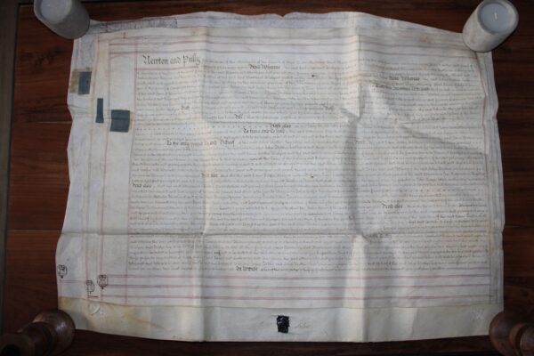 Pergamino Histórico de 1764: Newton & Pully - Documento Auténtico - 1764 - Imagen 7