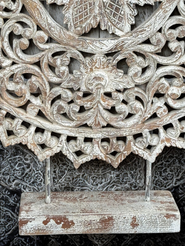 Mandala Tallado a mano en Madera – Arte de la India - Imagen 3