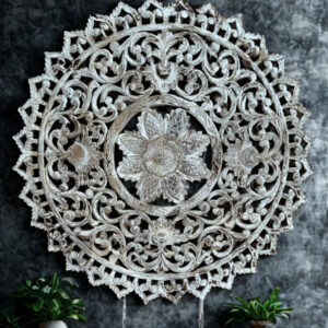 Mandala Tallado a mano en Madera – Arte de la India