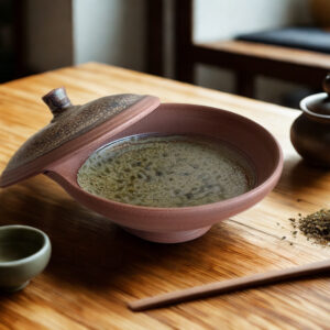 Gaiwan de cerámica roja esmaltada de Radenko Adnadj