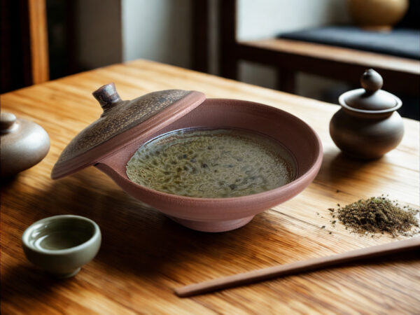 Gaiwan de cerámica roja esmaltada de Radenko Adnadj